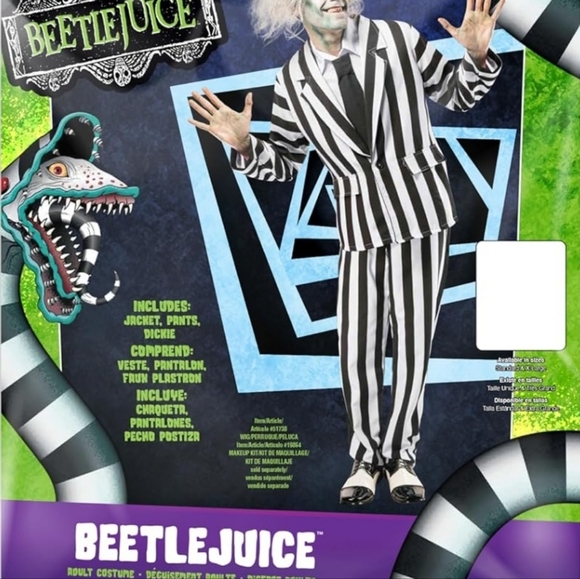 Rubies Adult Beetlejuice Costume Standard/Large - Picture 2 of 4